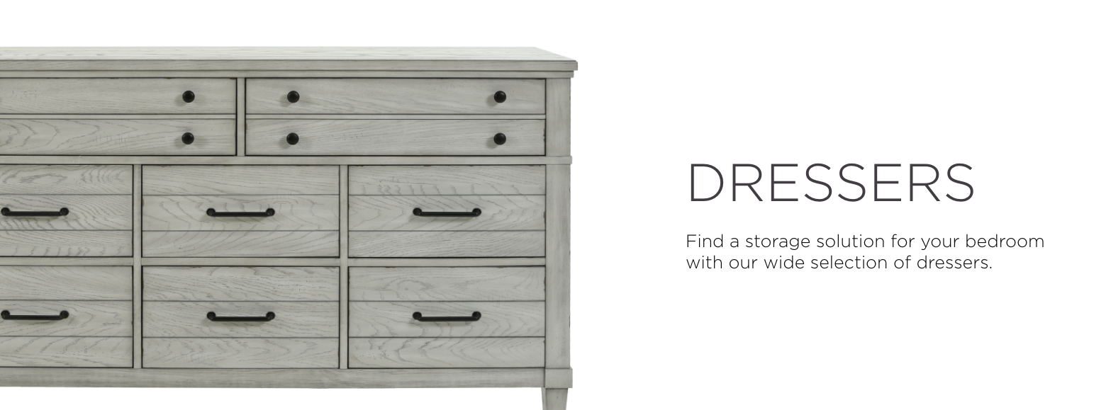 Dressers. Find a storage solution for your bedroom with our wide selection of dressers.